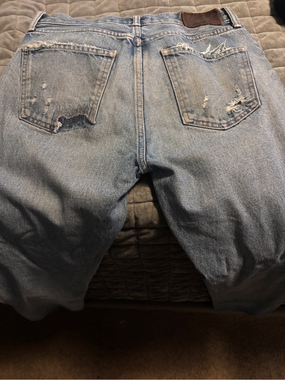 Moussy Light Blue Straight Leg Jeans - Picture 4 of 6